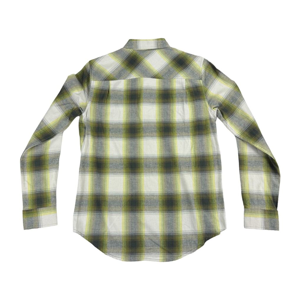 Bass Outdoor Mens Flannel Expedition Plaid Stretch Button Down Shirt Green S - Picture 2 of 4